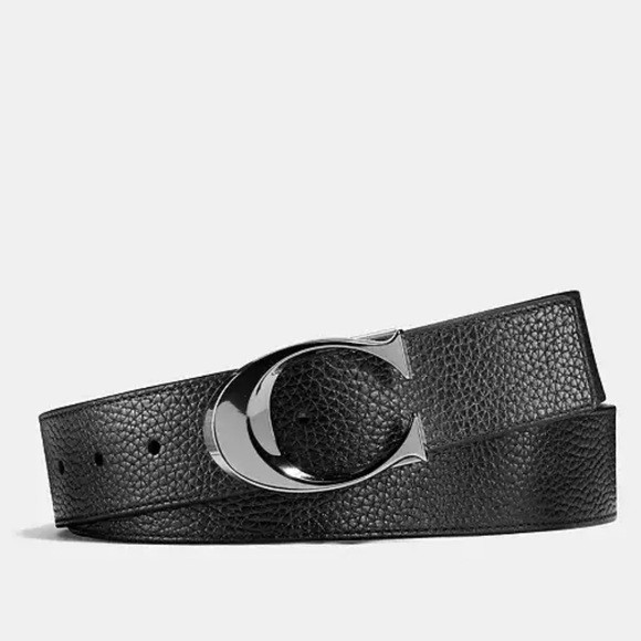 Coach Men's Signature Buckle Cut To Size Reversible Belt - Picture 1 of 7